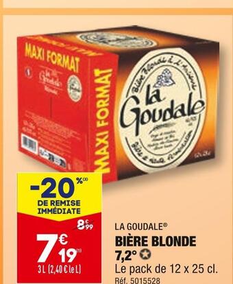 ALDI La goudale bière blonde 7,2° offre