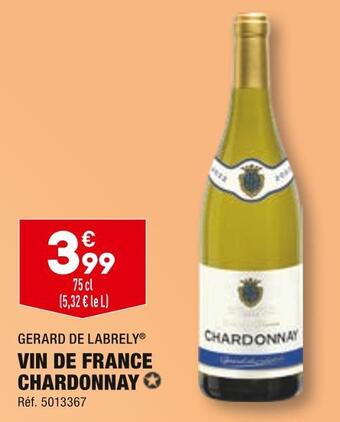 ALDI Gerard de labrely vin de france chardonnay offre
