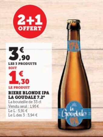 Super U BIERE BLONDE IPA LA GOUDALE 7.2° offre