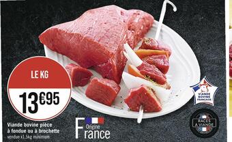 Casino Supermarchés Viande bovine pièce à fondue ou à brochette offre