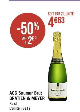 Casino Supermarchés Gratien & meyer aoc saumur brut offre
