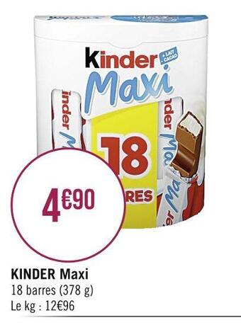Casino Supermarchés Kinder kinder maxi offre