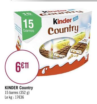 Casino Supermarchés Kinder kinder country offre