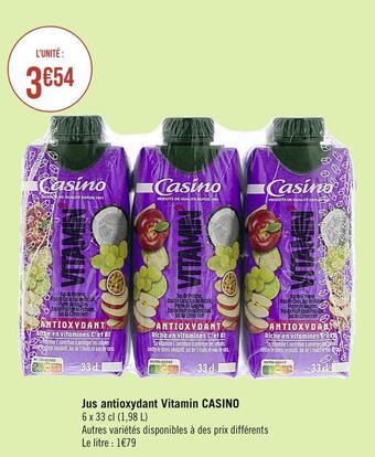 Casino Supermarchés Casino jus antioxydant vitamin offre
