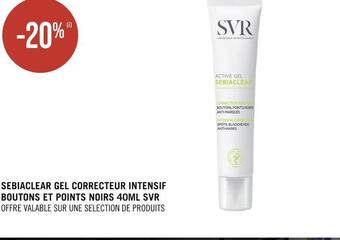 Svr sebiaclear gel correcteur intensif boutons et points noirs 40ml svr