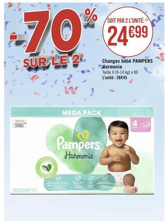 Pampers changes bébé harmonie