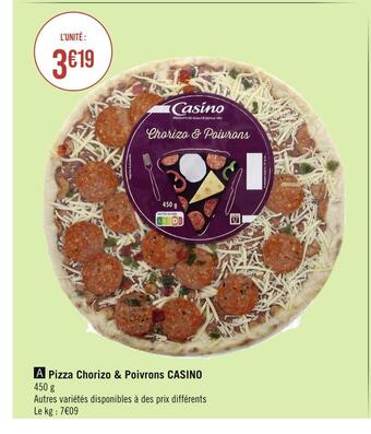 Casino Hyperfrais Casino pizza chorizo & poivrons offre