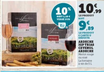 Super U ARDECHE IGP TRIAS CEVENOL ARDECHE offre