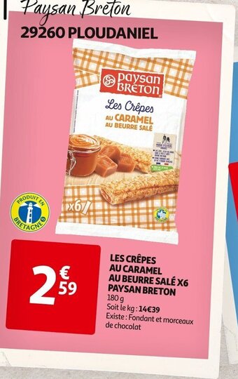Auchan LES CRÊPES AU CARAMEL AU BEURRE SALÉ PAYSAN BRETON offre