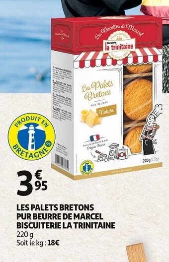 Auchan LES PALETS BRETONS PUR BEURRE DE MARCEL BISCUITERIE LA TRINITAINE offre