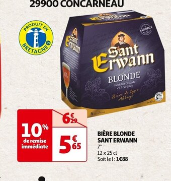 Auchan BIÈRE BLONDE SANT ERWANN offre