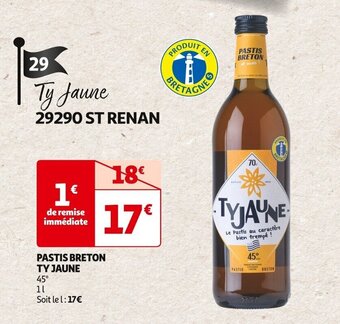 Auchan PASTIS BRETON TY JAUNE offre