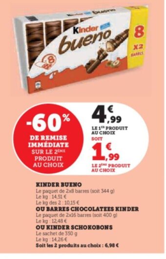 Hyper U KINDER BUENO offre