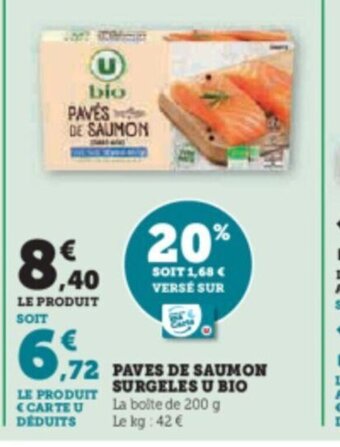 Hyper U PATE A TARTE PUR BEURRE U BIO offre