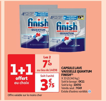 CAPSULE LAVE VAISSELLE QUANTUM FINISH