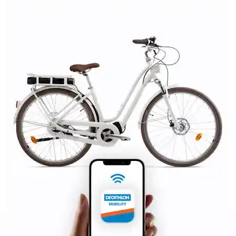 Decathlon Vélo ville électrique connecté elops 920 e connect lf blanc offre