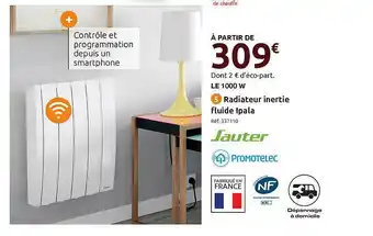 Mr Bricolage Radiateur Inertie Fluide Ipala Sauter offre