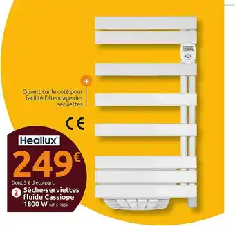 Mr Bricolage Sèche-serviettes Fluide Cassiope 1800 W Heallux offre