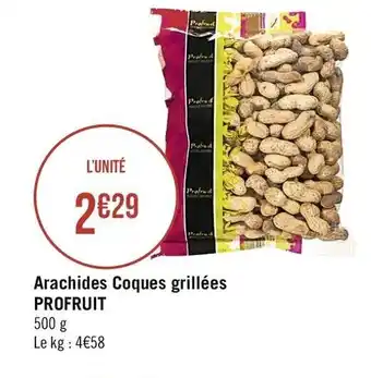 Arachides Coques grillées PROFRUIT