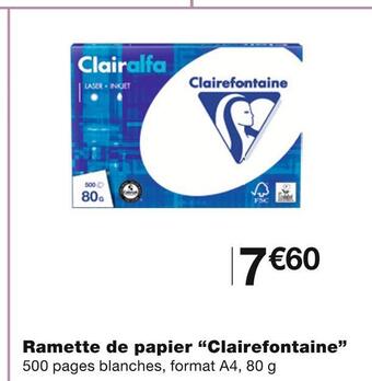 Monoprix Clairefontaine ramette de papier offre