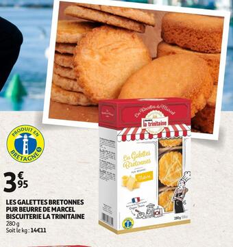 Auchan Biscuiterie la trinitaine les galettes bretonnes pur beurre de marcel offre