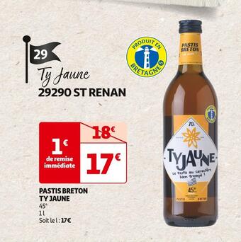 Auchan Ty jaune pastis breton offre