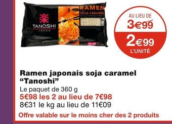 Tanoshi ramen japonais soja caramel