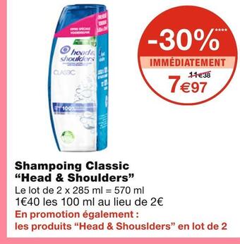 Monoprix Head & shoulders shampoing classic offre