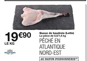 Monoprix Pavillon france queue de baudroie (lotte) offre