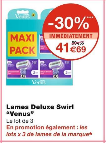 Monoprix Venus lames deluxe swirl offre