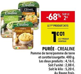 Supeco Crealine purée offre