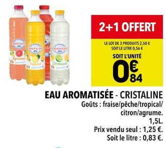 Supeco Cristaline eau aromatisée offre