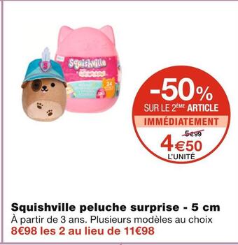 Monoprix Squishville peluche surprise - 5 cm offre