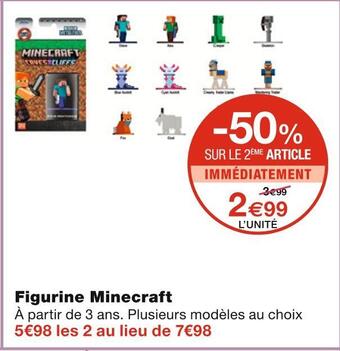 Monoprix Figurine minecraft offre