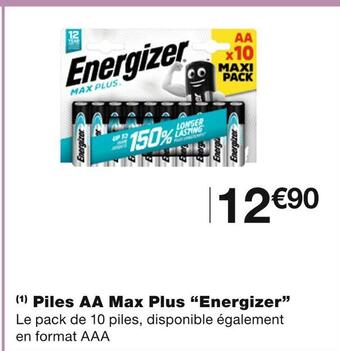 Monoprix Energizer piles aa max plus offre