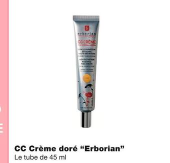 Monoprix Erborian cc crème doré offre
