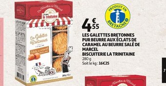 Biscuiterie la trinitaine les galettes bretonnes pur beurre aux éclats de caramel au beurre salé de marcel