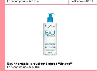Monoprix Uriage eau thermale lait velouté corps offre