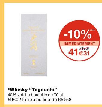 Monoprix Togouchi whisky offre