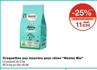 Monoprix Nestor bio croquettes aux insectes pour chien offre