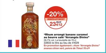 Monoprix Arrangés divins rhum arrangé banane caramel au beurre salé offre