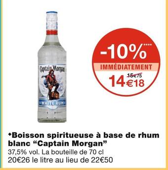 Monoprix Captain morgan boisson spiritueuse à base de rhum blanc offre