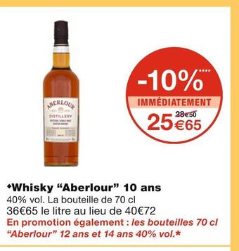 Aberlour whisky 10 ans