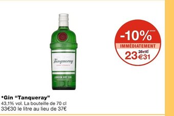 Monoprix Tanqueray gin offre
