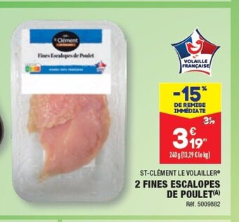 ALDI 2 FINES ESCALOPES DE POULET(A) Réf. 5009882 offre