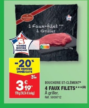 ALDI 4 FAUX FILETS offre