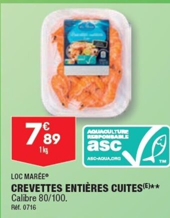 ALDI CREVETTES ENTIÈRES CUITES offre