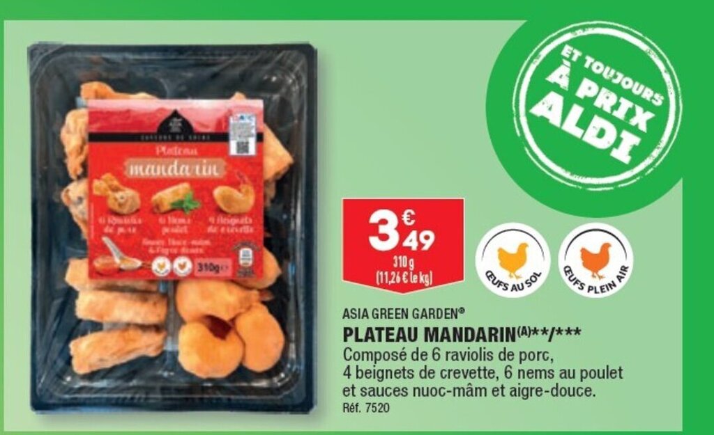 Promo PLATEAU MANDARIN chez ALDI