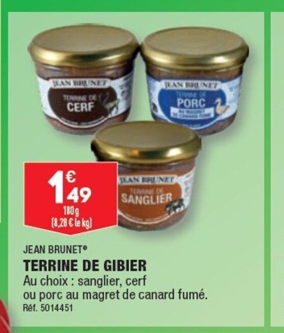 Promo TERRINE DE GIBIER chez ALDI