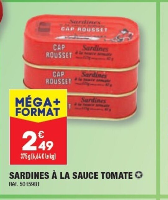 Promo SARDINES À LA SAUCE TOMATE chez ALDI